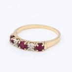 Zonder Minimumprijs - Ring - 14 karaat Geel goud Robijn -, Sieraden, Tassen en Uiterlijk, Ringen, Nieuw