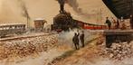 Francesco Tammaro (1939) - Arriva il treno (stazione, Antiek en Kunst
