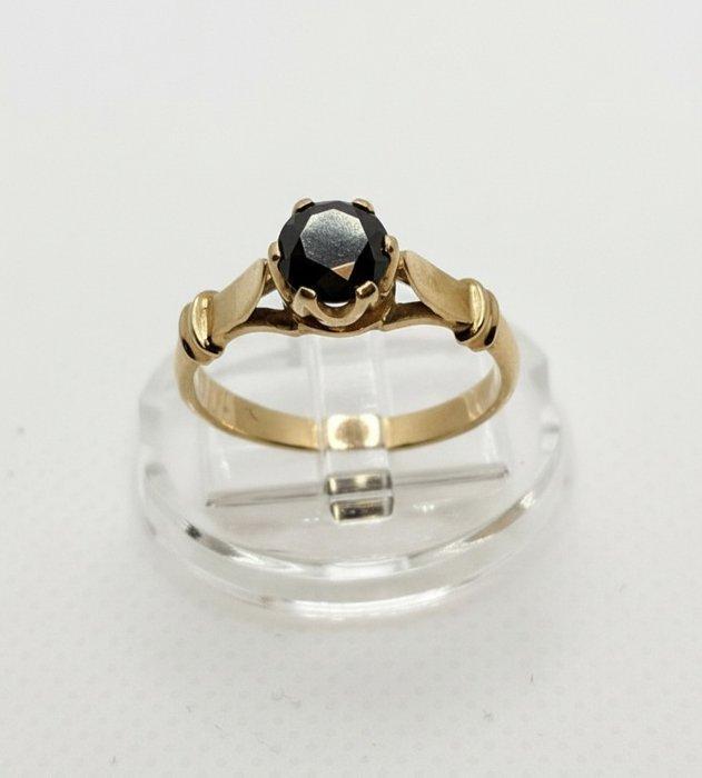 Statement ring - 18 karaat Geel goud - 1.25ct. tw. Diamant, Sieraden, Tassen en Uiterlijk, Antieke sieraden