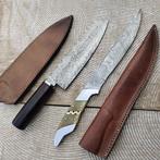 (2) Professional kitchen Knives with leather covers American