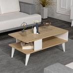 [en.casa] Salontafel Lycksele 40x90x45 cm eiken en wit, Verzenden, Nieuw