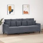 Fluwelen Bank Donkergrijs 180cm - Tweedekansje - Stoere Look, Minder dan 75 cm, 150 tot 200 cm, Ophalen of Verzenden, Rechte bank