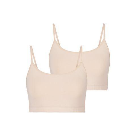 Lascana Bustier van elastisch katoen (2-delig, Set van 2), Kleding | Dames, Ondergoed en Lingerie, Verzenden