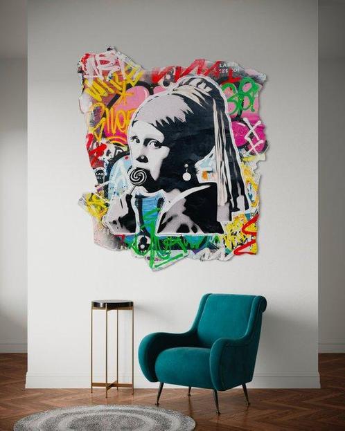 AIIROH (1987) x SINAO (1981) - The Girl with a Lollipop -, Antiek en Kunst, Kunst | Schilderijen | Modern