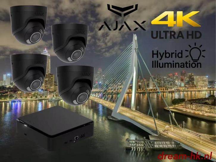 8MP Ajax Hybrid Illumination IP set (Ingebouwde microfoon), Audio, Tv en Foto, Videobewaking, Buitencamera, Nieuw, Ophalen of Verzenden