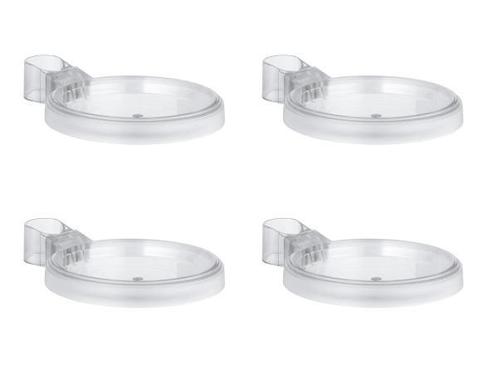 Veiling - 4x Grohe zeepschaal voor glijstang Relexa transpar, Doe-het-zelf en Verbouw, Sanitair