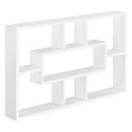 Wandrek Qinngua met 7 vakken 77x10x48 cm wit, Huis en Inrichting, Woonaccessoires | Wandplanken en Boekenplanken, Verzenden, Nieuw
