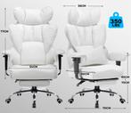 Gamingstoel Ergonomisch Wit – Pocketvering Brede Zitting, Verzenden, Zwart, Nieuw, Ergonomisch
