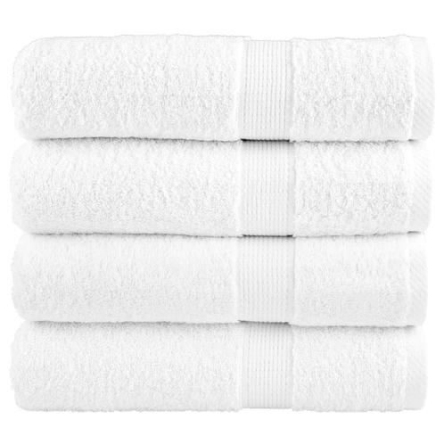 vidaXL Badhanddoeken SOLUND 4 st 600 g/m² 70x140 cm wit, Huis en Inrichting, Badkamer | Badtextiel en Accessoires, Wit, Nieuw