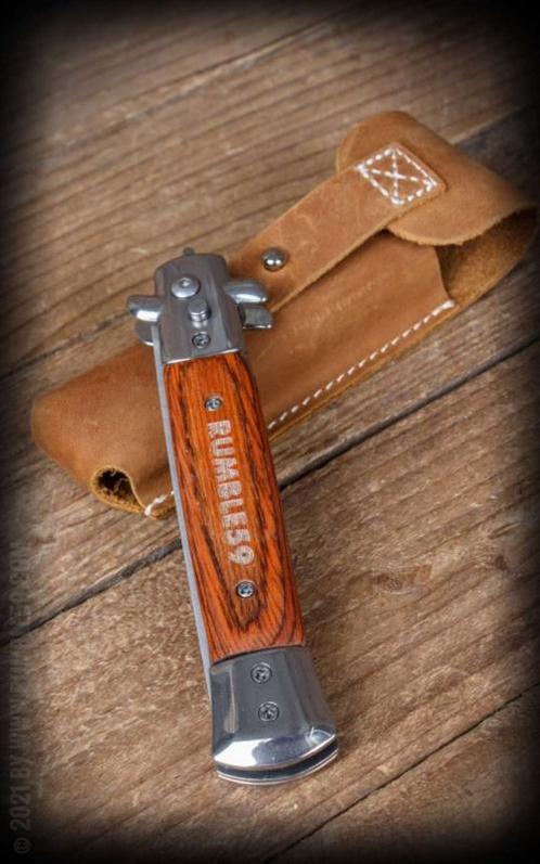 Rumble 59, Switchblade Comb with Leather Case., Sieraden, Tassen en Uiterlijk, Uiterlijk | Gezichtsverzorging, Nieuw, Verzenden