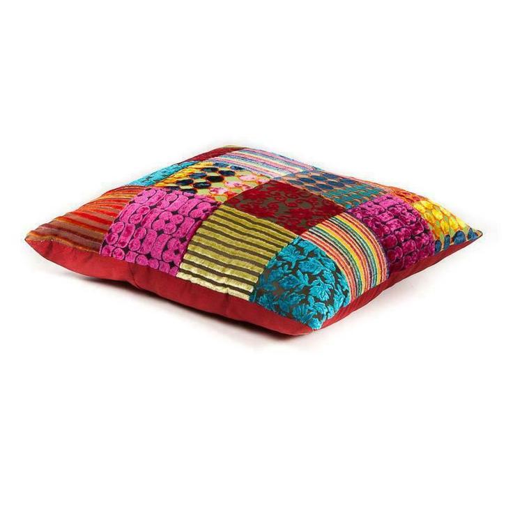 Sierkussens in ibiza stijl kleurrijke stoffen uit India, Huis en Inrichting, Woonaccessoires | Kussens, Rond, Nieuw, Ophalen