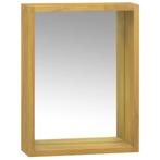 vidaXL Spiegelkast 30x10x40 cm massief teakhout, Verzenden, Nieuw