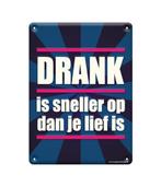 Metalen Bord Drank Is Sneller, Verzenden, Nieuw