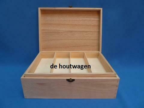 kist met losse etage - Naaikist - verzamelkist met vakken, Hobby en Vrije tijd, Naaien en Fournituren, Overige typen, Nieuw, Ophalen of Verzenden