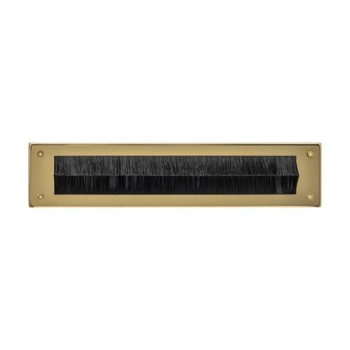 Intersteel Tochtwering rechthoek 340x76mm - PVD messing, Tuin en Terras, Brievenbussen, Nieuw, Verzenden