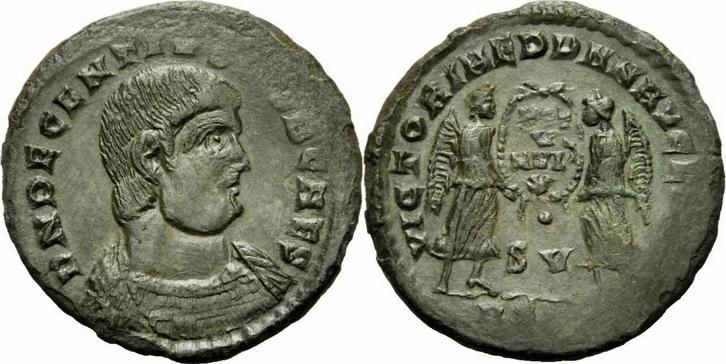 Roemisches Kaiserreich Decentius Caesar Æ Maiorina Lyon 3.., Postzegels en Munten, Munten | Europa | Niet-Euromunten, Verzenden
