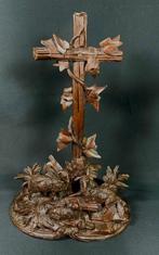 sculptuur, Black Forest Sheeps - 34 cm - Hout, Antiek en Kunst