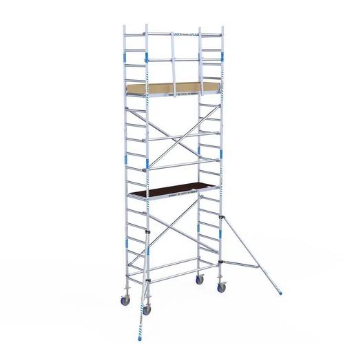 ALX rolsteiger 75 x 6,2m WH met voorloopleuning, Doe-het-zelf en Verbouw, Steigers, Rolsteiger of Kamersteiger, Nieuw, 5 meter of hoger