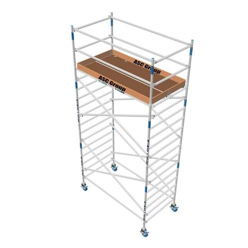 ASC Rolsteiger 135 x 6.2 mtr werkhoogte 2.0, Doe-het-zelf en Verbouw, Steigers, Rolsteiger of Kamersteiger, Nieuw, 5 meter of hoger