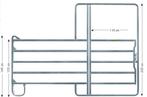 Pony paneelhek-5 met poort 3,60 x 2,20 mtr., Ophalen of Verzenden, Nieuw