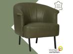 Leren fauteuil Embrace - Vintage Olive (olijf/groen), Huis en Inrichting, Fauteuils, Eigentijds, Klassiek, Modern, Romantisch