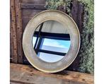 Large Brass Antique Round Mirror, Ophalen of Verzenden, Nieuw