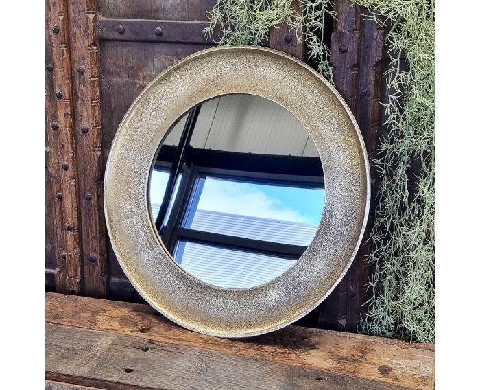 Large Brass Antique Round Mirror, Huis en Inrichting, Woonaccessoires | Spiegels, Nieuw, Ophalen of Verzenden