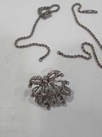 Ketting met hanger - 18 karaat Witgoud - 1.69ct. tw. Diamant, Sieraden, Tassen en Uiterlijk, Antieke sieraden