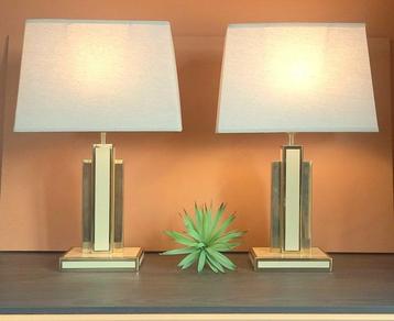 Lamp (2) - Luxe geïnspireerd door Willy Rizzo - Messing, beschikbaar voor biedingen
