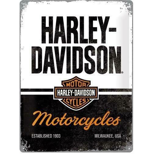 Harley-davidson reclamebord Motorcycles established 1903, Verzamelen, Merken en Reclamevoorwerpen, Nieuw, Verzenden
