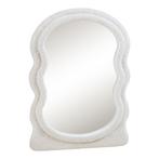 Wandspiegel Brummen rechthoekig 80x60 cm wit [en.casa], Huis en Inrichting, Woonaccessoires | Spiegels, Verzenden, Nieuw