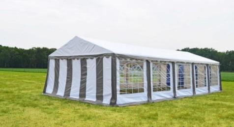 Classic Plus Partytent PVC 6x12x2 mtr in Wit-Grijs, Tuin en Terras, Partytenten, Partytent, Nieuw, 2 meter of meer, Verzenden