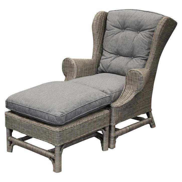 Mississippi Wing lounge tuinstoel met voetenbank 2 delig, Tuin en Terras, Tuinsets en Loungesets, Nieuw, Ophalen of Verzenden