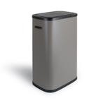 Prullenbak met drukdeksel - 60 liter - mat grijs - 42 x 28,5, Verzenden, Nieuw