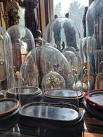Stolp (7) - Mongeblazen Antiek Glas en Houten Voet -