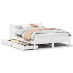 vidaXL Bedframe met lades massief grenenhout wit 140x200 cm, Verzenden, Wit, 140 cm, 200 cm