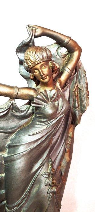 Beeld, Figure Depicting Art Deco Dancing Girl - 34 cm -, Antiek en Kunst, Curiosa en Brocante