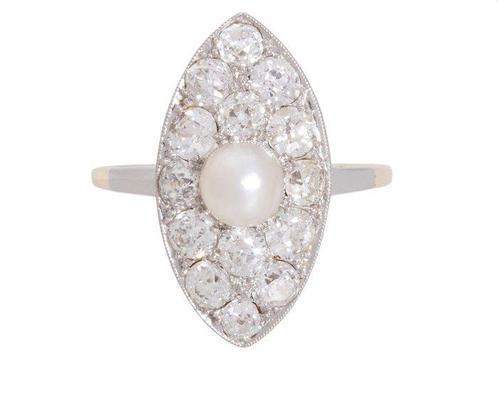Eeuwigheidsring - 14 karaat Geel goud Diamant (Natuurlijk) -, Sieraden, Tassen en Uiterlijk, Antieke sieraden