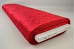 Crushed velvet – Rood – Velours de panne, 120 cm of meer, Ophalen of Verzenden, Polyester, Rood