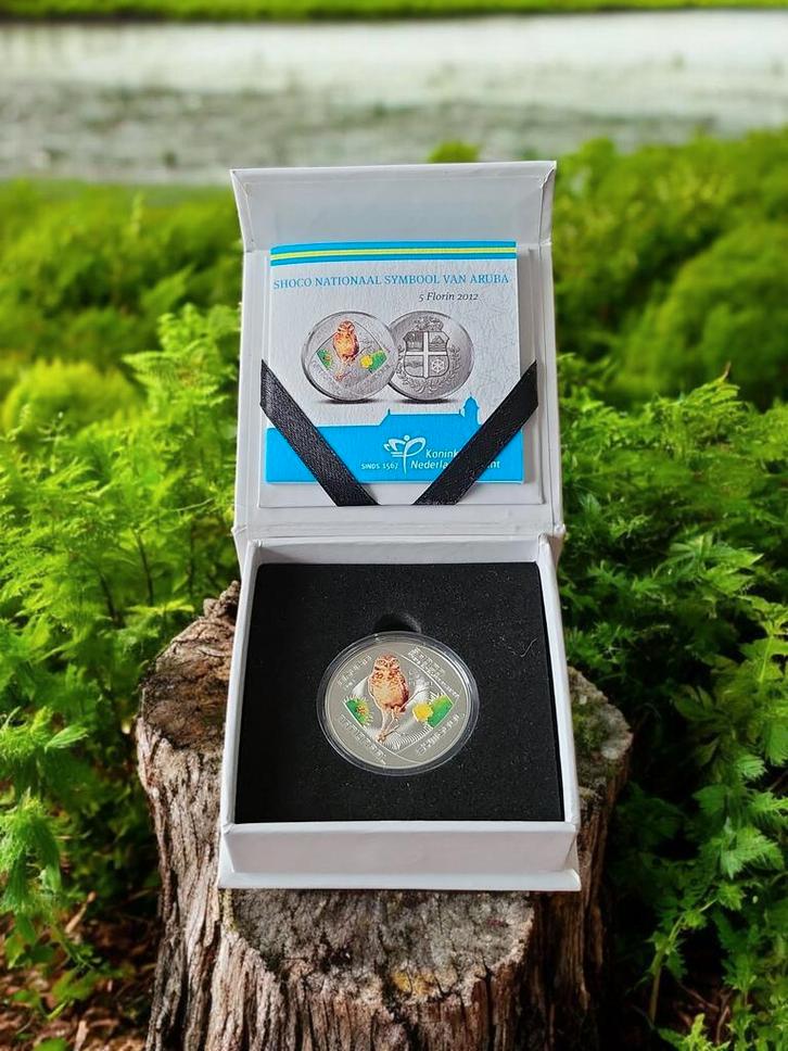 Aruba 5 Florin 2012 Zilver Proof Hoogte Kwaliteit ., Postzegels en Munten, Munten | Amerika, Midden-Amerika, Losse munt, Zilver