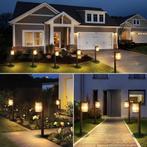 Set van 2 Aurora LED Solar Tuinlamp Zwart Tuinverlichting, Zonne-energie, Kunststof, Verzenden, Minder dan 50 watt