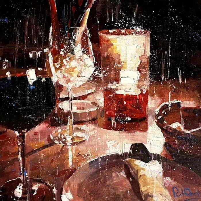 Paul Cheng - Aperitif, Antiek en Kunst, Kunst | Schilderijen | Modern