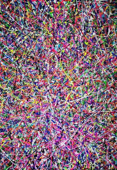 Giovanni Daurea (1955) - Abstract Labirinto GD 27, Antiek en Kunst, Kunst | Schilderijen | Modern