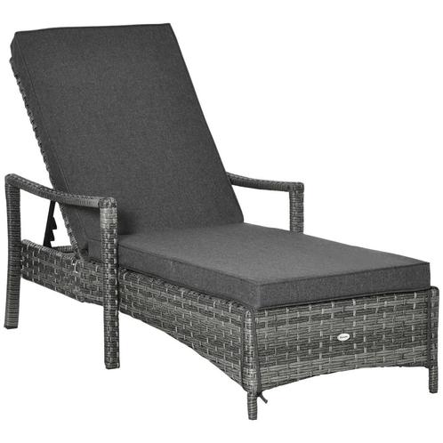 TRUUSK Ligstoel Rieten Ligstoel Tuinligstoel Met Verstelbaar, Tuin en Terras, Overige Tuin en Terras, Nieuw, Verzenden
