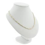 Midas bicolor gouden staafjes schakelketting, Ophalen of Verzenden, Gebruikt, Overige kleuren, Goud