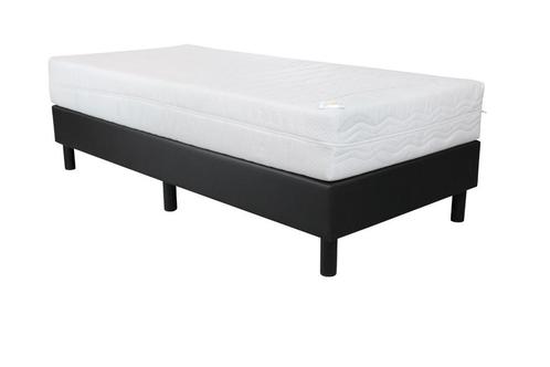 Eenpersoons Boxspring XXL 90x200 cm, Huis en Inrichting, Slaapkamer | Boxsprings, Zwart, Nieuw, Verzenden
