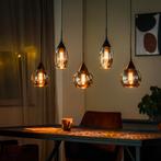 BASE Hanglamp Nino 5-lamps, kleur Smoke, Nieuw, Glas, Verzenden