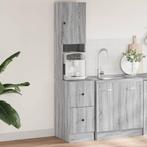 vidaXL Keukenkast 35x50x180 cm bewerkt hout grijs sonoma, Huis en Inrichting, Keuken | Keukenelementen, Verzenden, Nieuw, Grijs