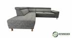 Refurbished 5-zits hoekbank lichtgrijs | 6 mnd garantie!, 250 tot 300 cm, Gebruikt, Hoekbank, Verstelbare hoofd en zit kussens