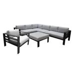 Showroommodel Almeria hoek loungeset 6-delig aluminium, Tuin en Terras, Ophalen of Verzenden, Nieuw
